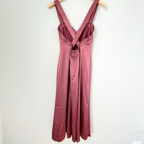 Anthropologie NWT Cross-Back Midi Dress Size 4P - Picture 6 of 14
